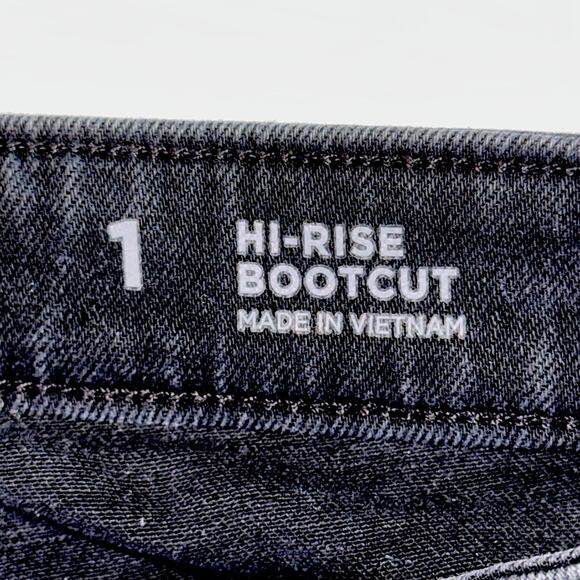 Arizona Jean Company Black Denim Jeans High Rise Boot Cut Womens 1 - Picture 5 of 12